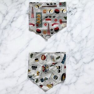 DOG Bandana - Sushi (Reversible) - Size L Large